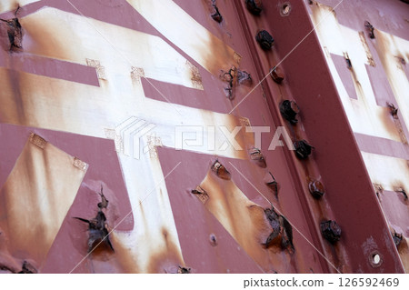 Exhibit of the old Amarube Bridge along the national highway 126592469