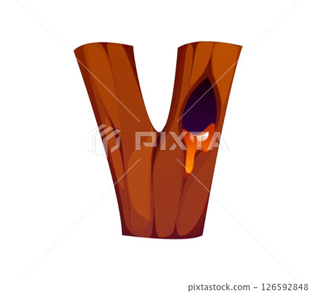 Honey font type, tree hollow hive letter V. Honey bee farming English alphabet font sign, beekeeping farm vector typeset element. Sweet honey harvest kids ABC symbol or apiary agriculture type letter Honey font type, tree hollow hive letter V. Honey bee farming English alphabet font sign, beekeeping farm vector typeset element. Sweet honey harvest kids ABC symbol or apiary agriculture type letter 126592848