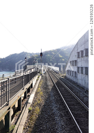 The tracks as seen from the newly completed Yobe Station platform 126593226