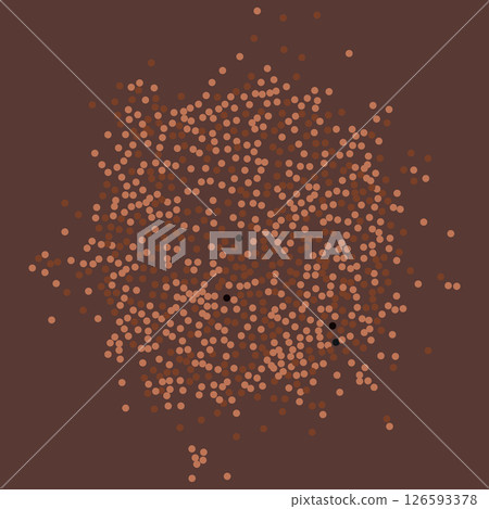 Circle created from brown dotted particles Circle created from brown dotted particles 126593378