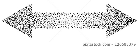 Dotted Stipple Double Arrow 126593379