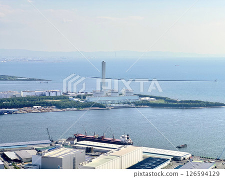 Kansai Electric Power Company's Nanko Power Station (center of photo. Suminoe Ward, Osaka City) 126594129