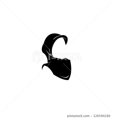 hijab women black silhouette vector icons app-vector hijab women black silhouette vector icons app-vector 126594280