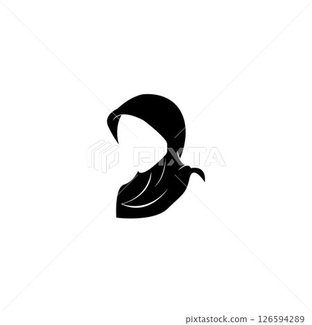 hijab women black silhouette vector icons app-vector 126594289