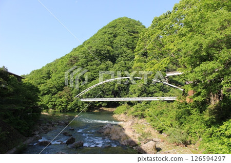 Golden Bridge and Minamihirayama, Kawaji Onsen, Tochigi Prefecture 126594297