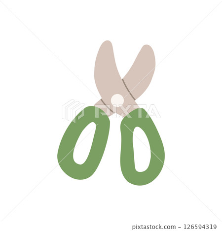Stylish and functional Scissors featuring Green Handles, perfect for Crafting and Office Use Vector illustration Stylish and functional Scissors featuring Green Handles, perfect for Crafting and Office Use Vector illustration 126594319