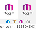 Building and m logo for professional brand and marketing 126594343