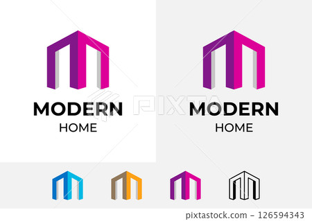 Building and m logo for professional brand and marketing Building and m logo for professional brand and marketing 126594343