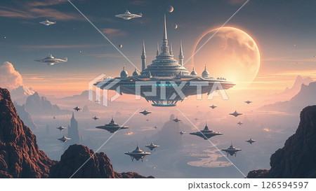 城市母艦和許多不明飛行物 126594597