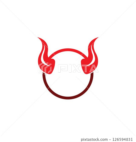 Devil horn vector icon logo design illustration template Devil horn vector icon logo design illustration template 126594831
