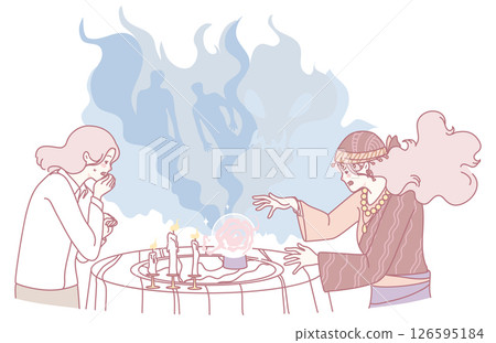 Engaging in Mystical Fortune Telling with a Crystal Ball Experience and Atmosphere 126595184