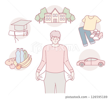 Navigating Financial Struggles While Meeting Essential Life Needs is Challenging but Important 126595189
