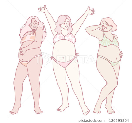 Were celebrating the beauty of body positivity and maternity through the medium of swimwear 126595204