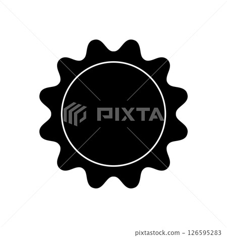 A Stylish Sun Icon Illustration Perfectly Crafted for Various Creative Projects and Uses 126595283