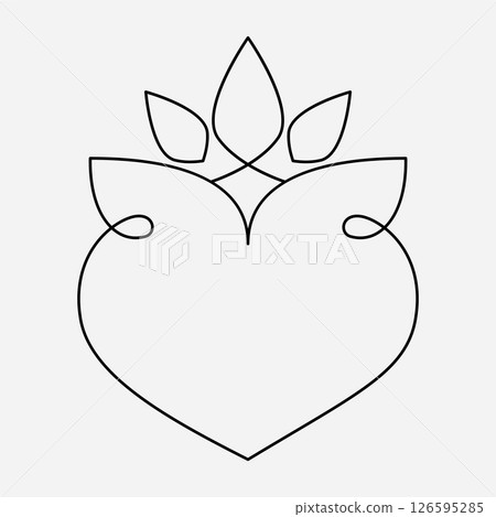 Decorative Frame featuring Leaf Elements for various artistic purposes and designs 126595285