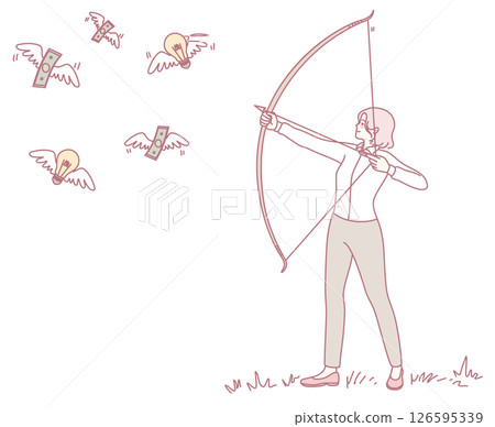 An Innovative and Creative Concept of Archery and Ideas Soaring to New Heights, Taking Flight 126595339