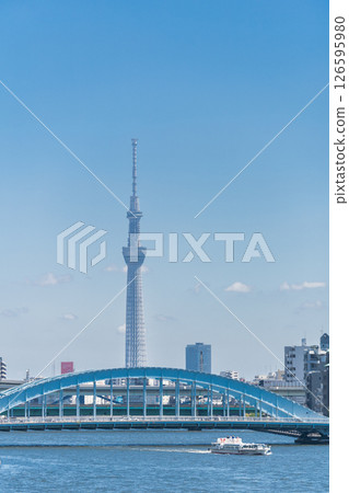 "Tokyo" Eitai Bridge and Tokyo Skytree 126595980