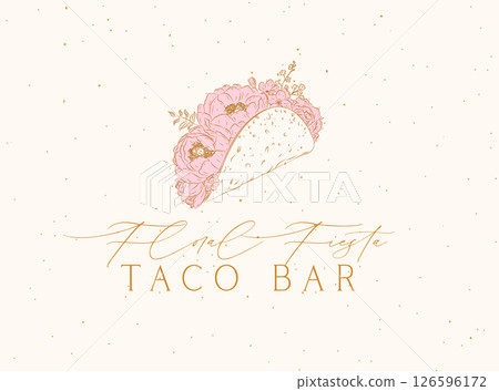 Taco bar label design 126596172