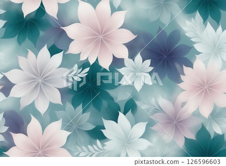 abstract image of colorful flowers, background, pattern 126596603