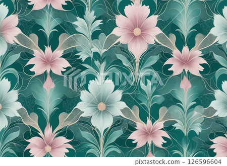 abstract image of colorful flowers, background, pattern 126596604