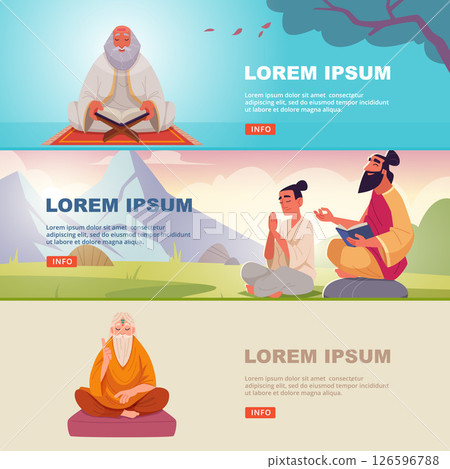 Spiritual masters. religious mentors teachers with students Spiritual masters. religious mentors teachers with students 126596788