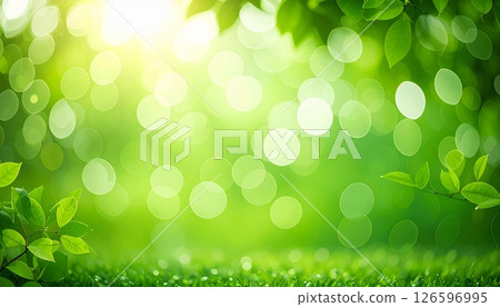 Blurred light green ball background 126596995