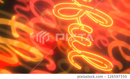 Positive English words arranged vertically on a neon-like background - Orange Positive English words arranged vertically on a neon-like background - Orange 126597350