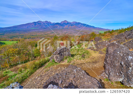 從長野縣南佐久郡平澤嶺（獅子岩八岳瞭望台）向西北望去（山梨縣北杜市八嶽山脈等） 126597420