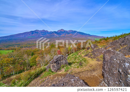 從長野縣南佐久郡平澤嶺（獅子岩八岳瞭望台）向西北望去（山梨縣北杜市八嶽山脈等） 126597421