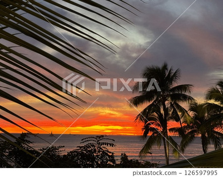 Sunset and beach Sunset and beach 126597995