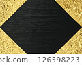 Background material of black painted board and gold Japanese paper 126598223