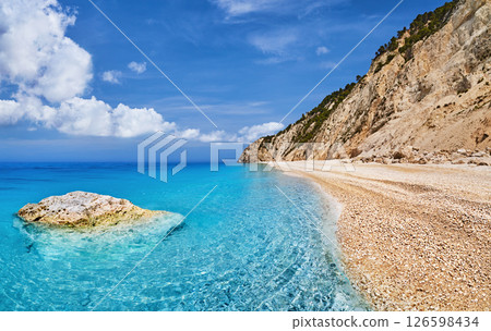 Egremni Beach, Lefkada island in Greece Egremni Beach, Lefkada island in Greece 126598434