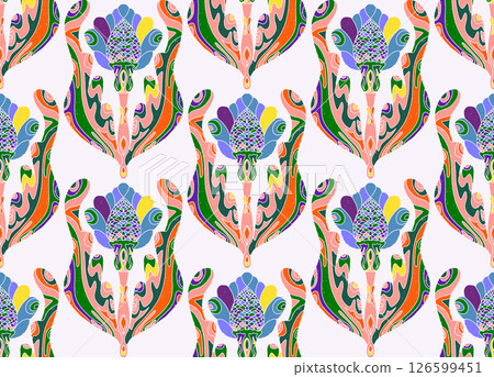 russian folk pattern in painting gzhel 126599451