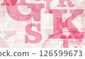 列印樣式字母背景-粉紅色 126599673