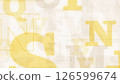 列印樣式字母背景-黃色 126599674