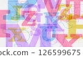 印刷風格字母背景 - 彩色 126599675