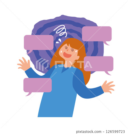 Woman confused by opinions Woman confused by opinions 126599723