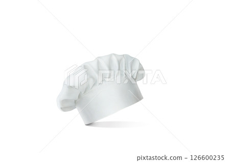 White chef hat on white background. White chef hat on white background. 126600235