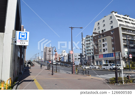 Streets in front of Nakai Station, Shinjuku Ward, Tokyo Streets in front of Nakai Station, Shinjuku Ward, Tokyo 126600580