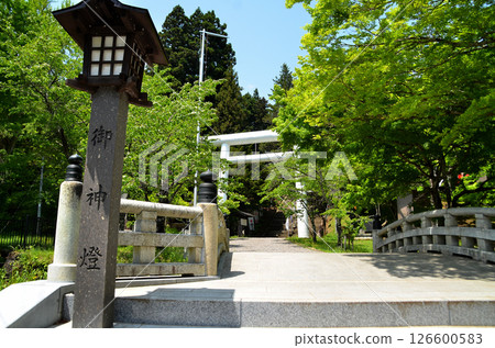Hanitsu Shrine, the guardian deity of Aizu, in Minesan, Inawashiro Town, Fukushima Prefecture Hanitsu Shrine, the guardian deity of Aizu, in Minesan, Inawashiro Town, Fukushima Prefecture 126600583