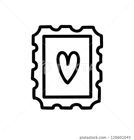 A postage stamp with a cute design 126601045