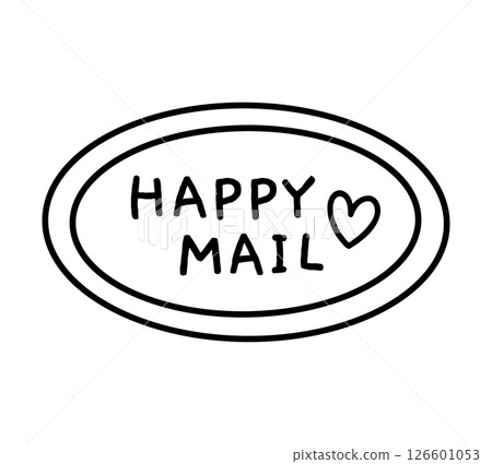 Cute happy mail sticker Cute happy mail sticker 126601053
