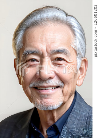 Portrait of an elderly man with gray hair Portrait of an elderly man with gray hair 126601202