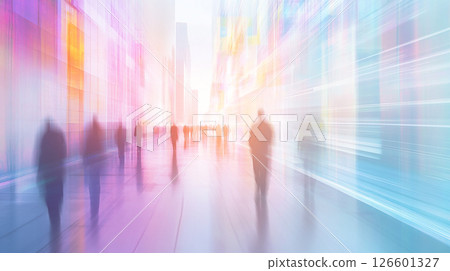 彩虹光中的商務人士 生成式人工智慧 126601327