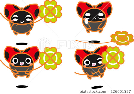 Ladybug and Four Leaf Clover 126601537