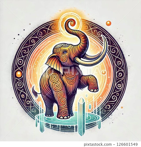 很酷的大象插圖 很酷的大象插圖 126601549