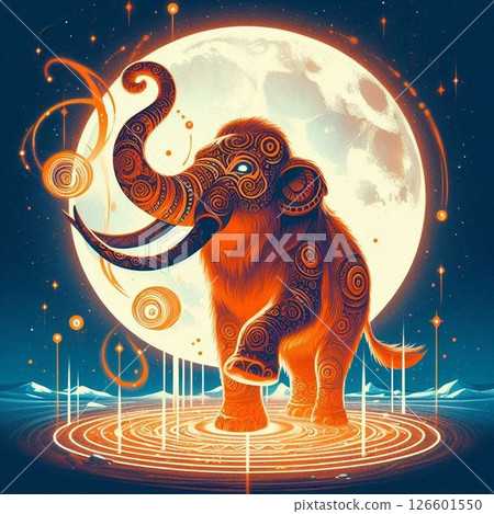 Cool elephant illustration 126601550