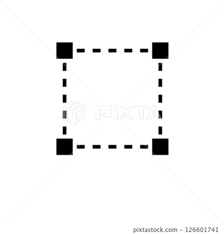 Schematic Graphic Wireframe Square Shape Solid Flat Vector Icon Isolated on White Background Schematic Graphic Wireframe Square Shape Solid Flat Vector Icon Isolated on White Background 126601741