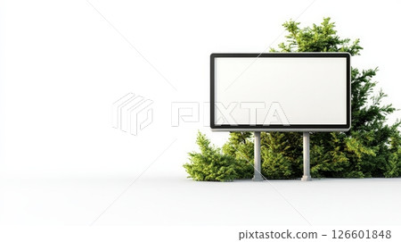 Blank Digital Billboard in Urban Landscape for Advertising and Marketing Purposes 126601848