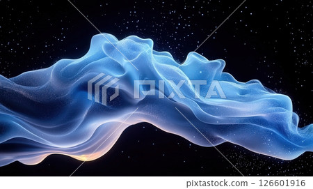 Vivid Cosmic Cloud with Swirling Galactic Glow and Shimmering Ethereal Energy 126601916